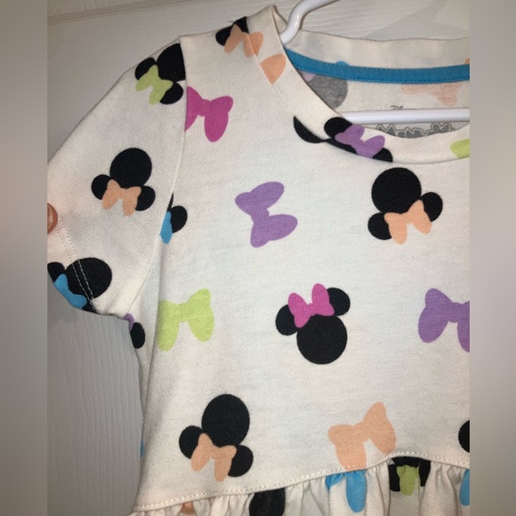 Minnie Mouse Silhouette & Bows Short Sleeve Dress, Disney 5T, EUC - Picture 2 of 7